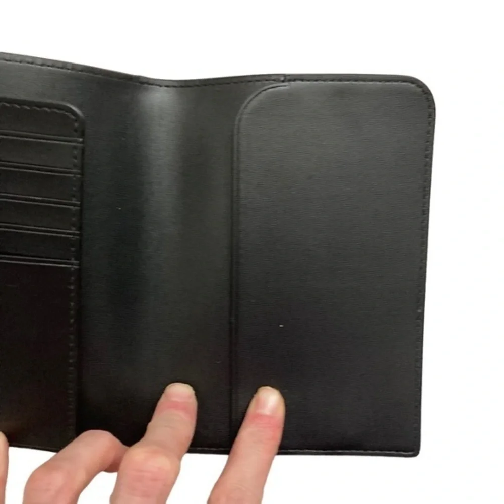Kate spade black leather passport cover